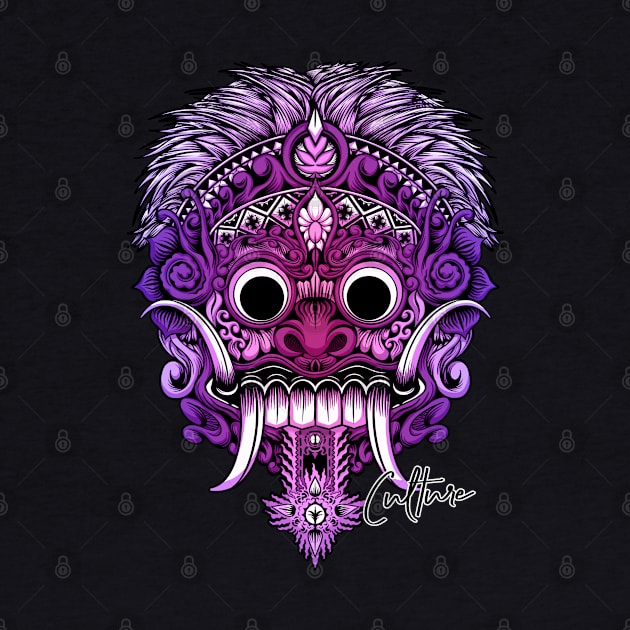 Rangda Mask - Purple by Gofart